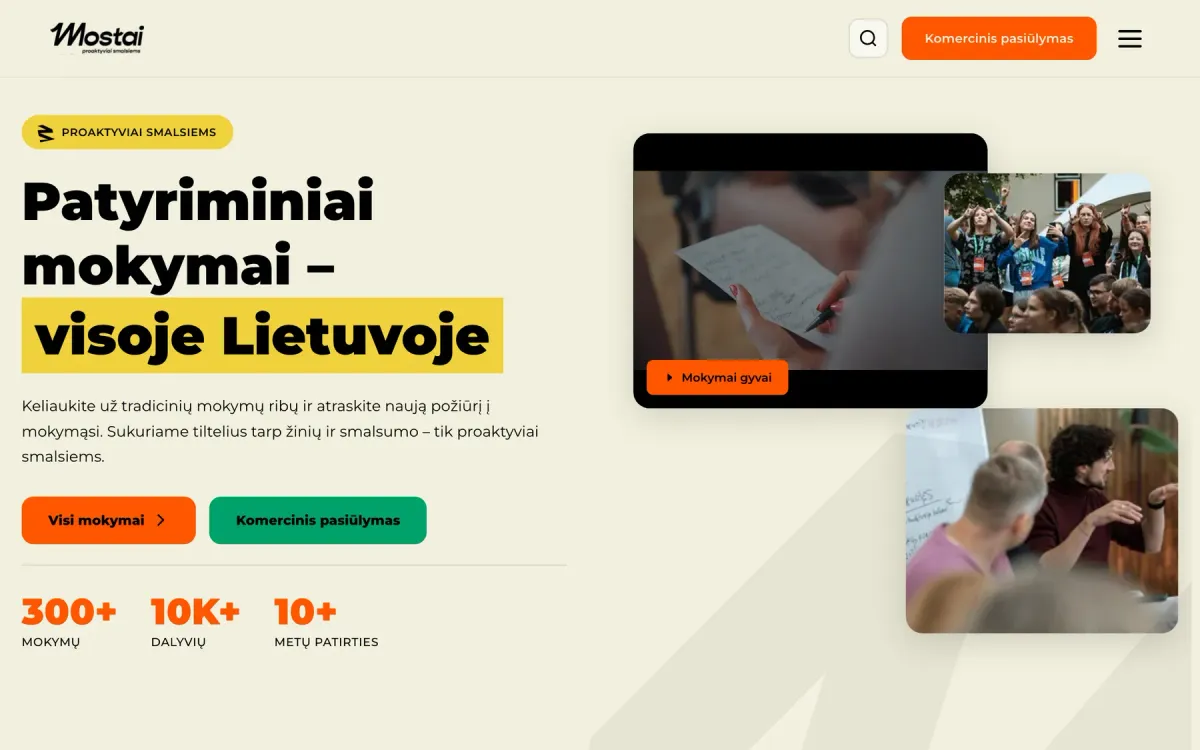 Mostai home page